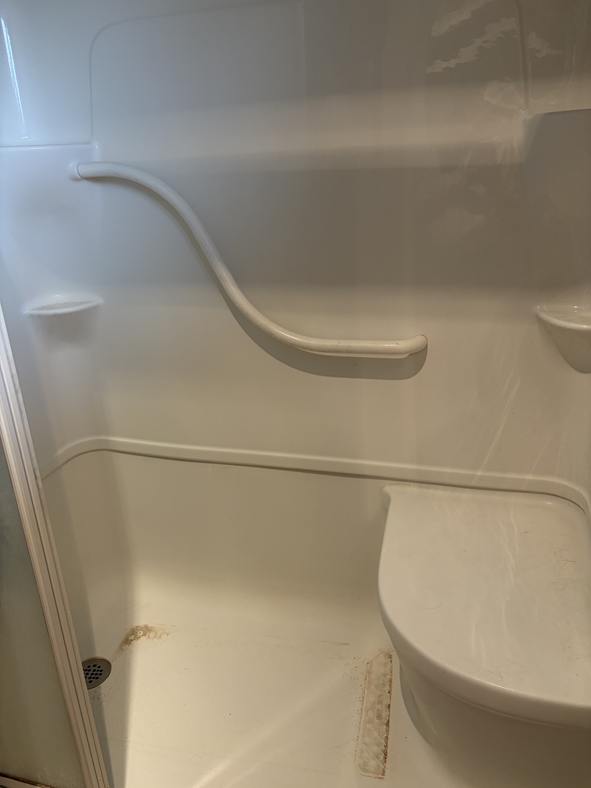 Shower before Clean Slate cleaning